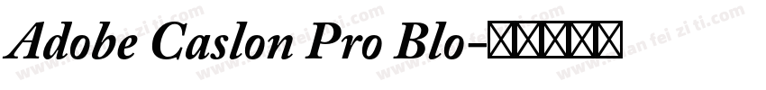 Adobe Caslon Pro Blo字体转换